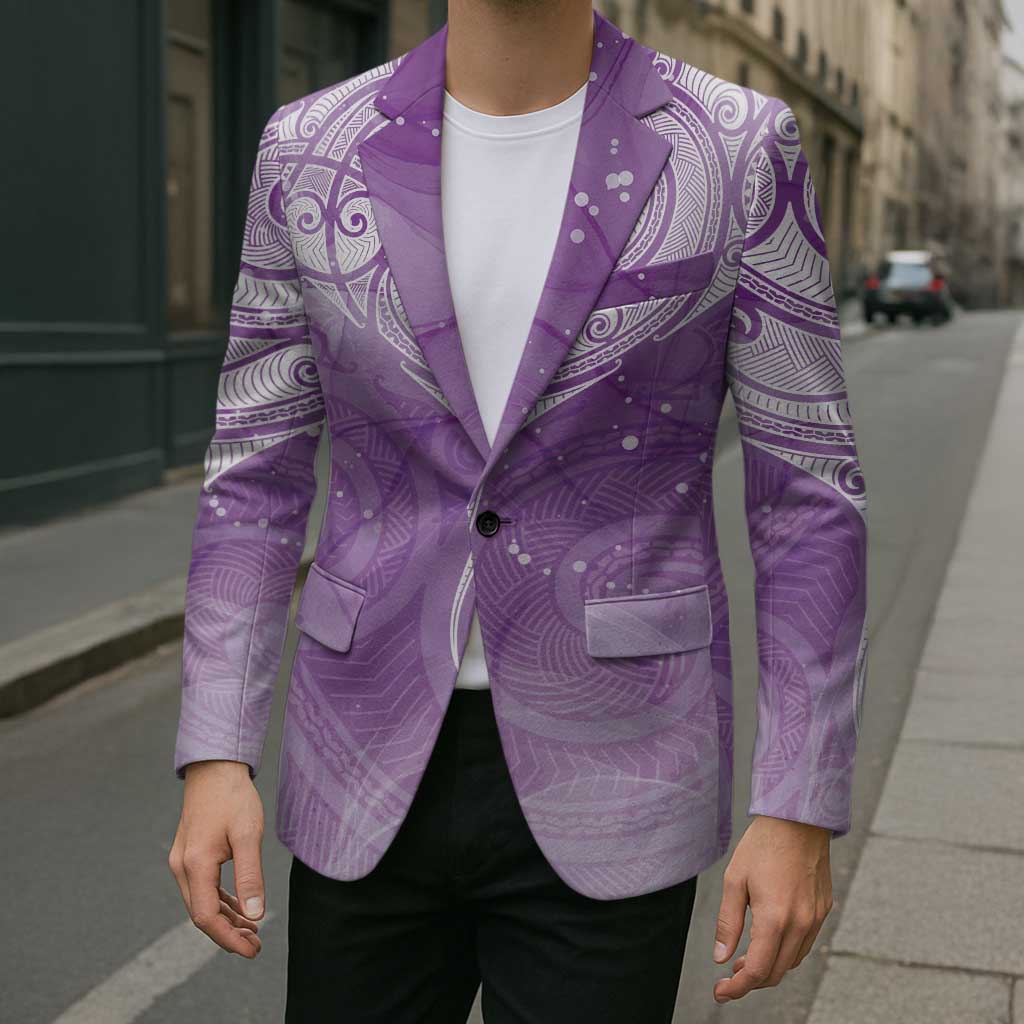 Epilepsy Awareness Maori Aotearoa Blazer Manta Ray - Purple Glaze - Aussie Hoodie