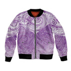 Epilepsy Awareness Maori Aotearoa Bomber Jacket Manta Ray - Purple Glaze - Aussie Hoodie