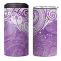 Epilepsy Awareness Maori Aotearoa 4 in 1 Can Cooler Tumbler Manta Ray - Purple Glaze - Aussie Hoodie