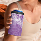 Epilepsy Awareness Maori Aotearoa 4 in 1 Can Cooler Tumbler Manta Ray - Purple Glaze - Aussie Hoodie