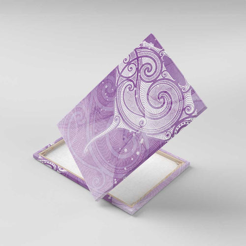 Epilepsy Awareness Maori Aotearoa Canvas Wall Art Manta Ray - Purple Glaze - Aussie Hoodie