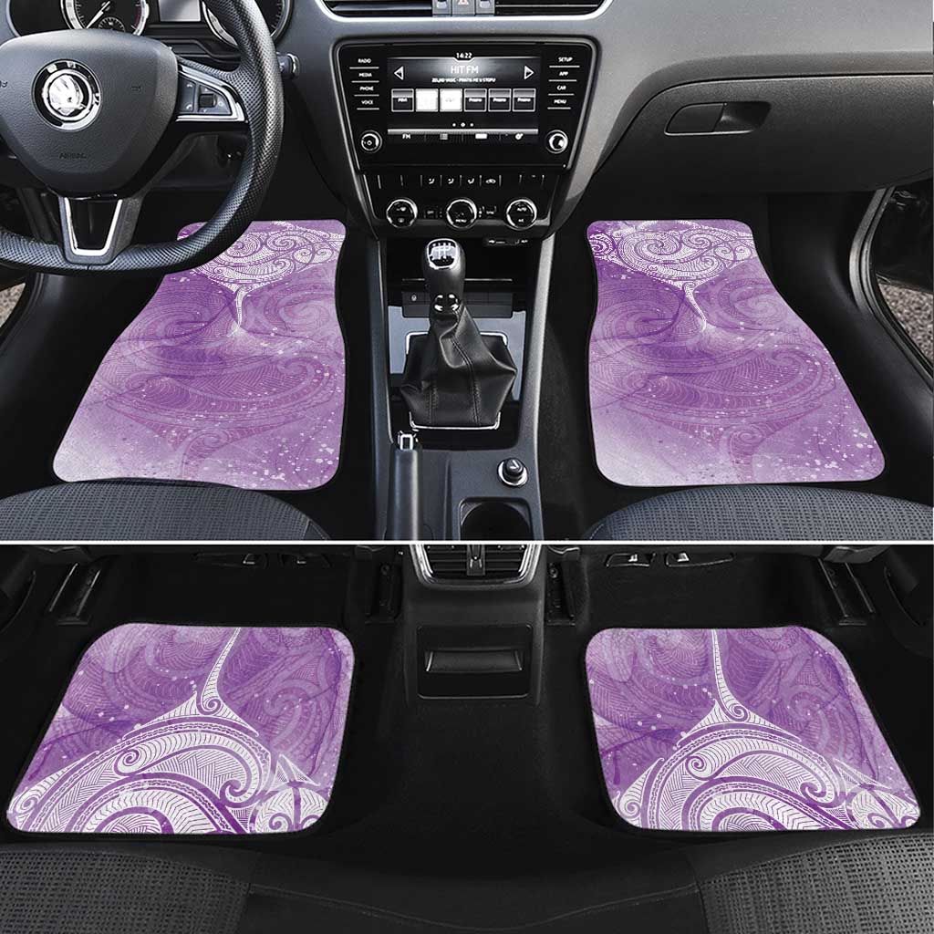 Epilepsy Awareness Maori Aotearoa Car Mats Manta Ray - Purple Glaze - Aussie Hoodie