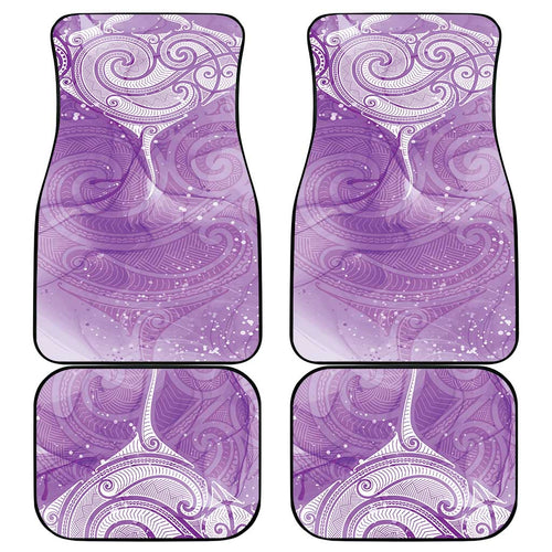 Epilepsy Awareness Maori Aotearoa Car Mats Manta Ray - Purple Glaze - Aussie Hoodie