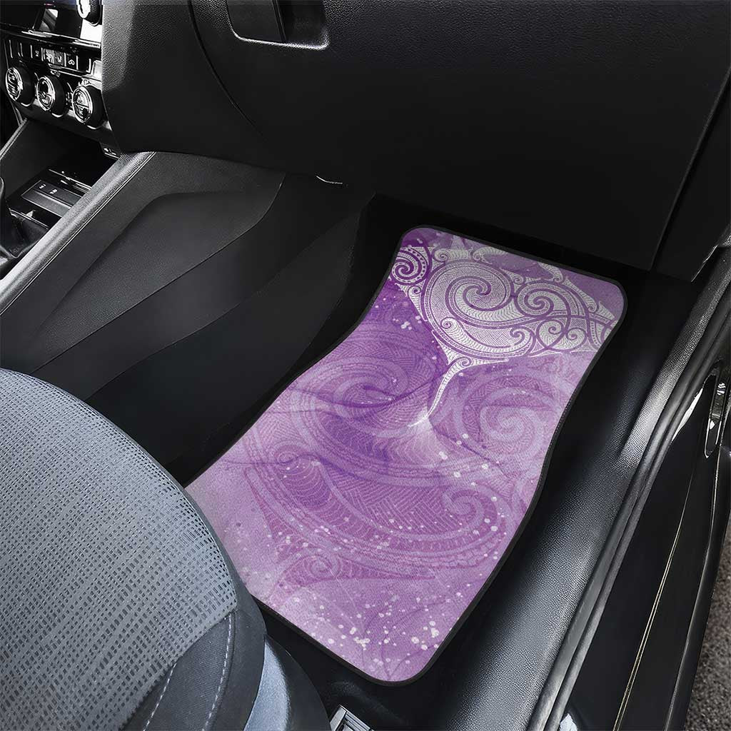 Epilepsy Awareness Maori Aotearoa Car Mats Manta Ray - Purple Glaze - Aussie Hoodie
