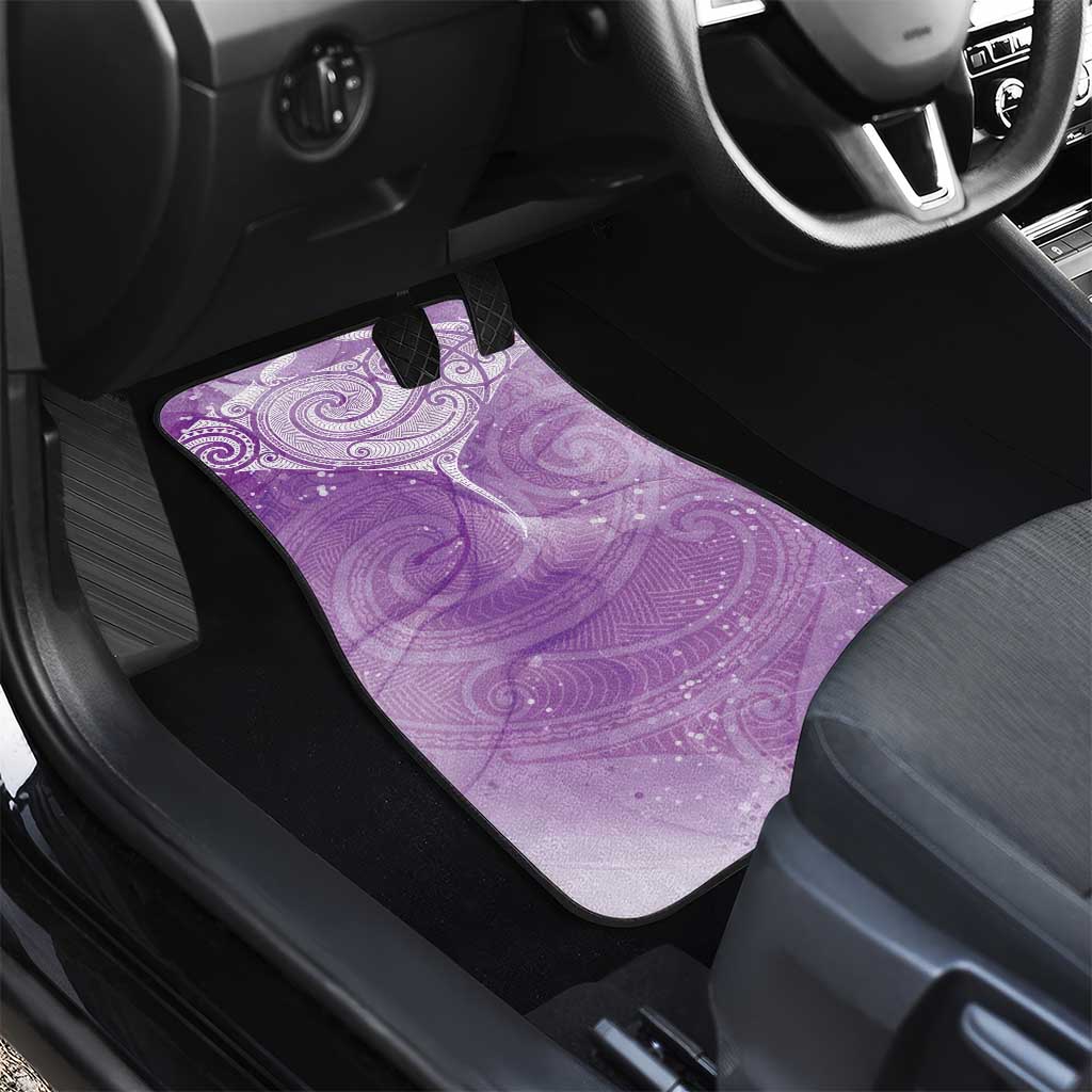Epilepsy Awareness Maori Aotearoa Car Mats Manta Ray - Purple Glaze - Aussie Hoodie