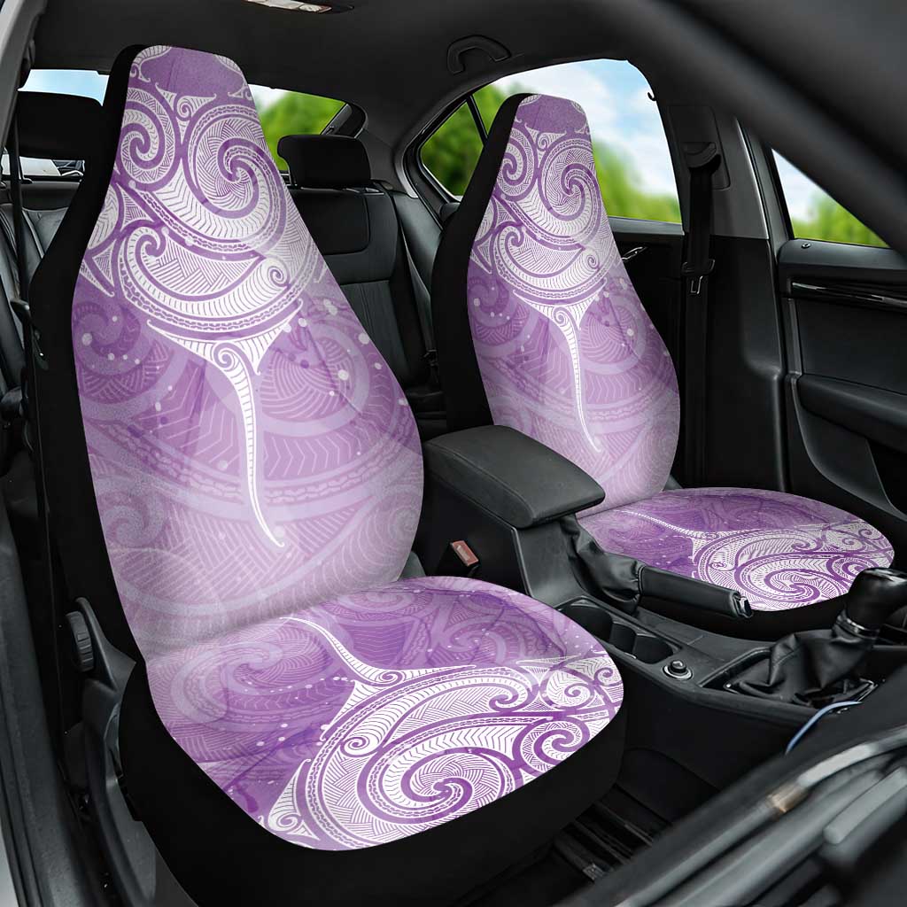 Epilepsy Awareness Maori Aotearoa Car Seat Cover Manta Ray - Purple Glaze - Aussie Hoodie