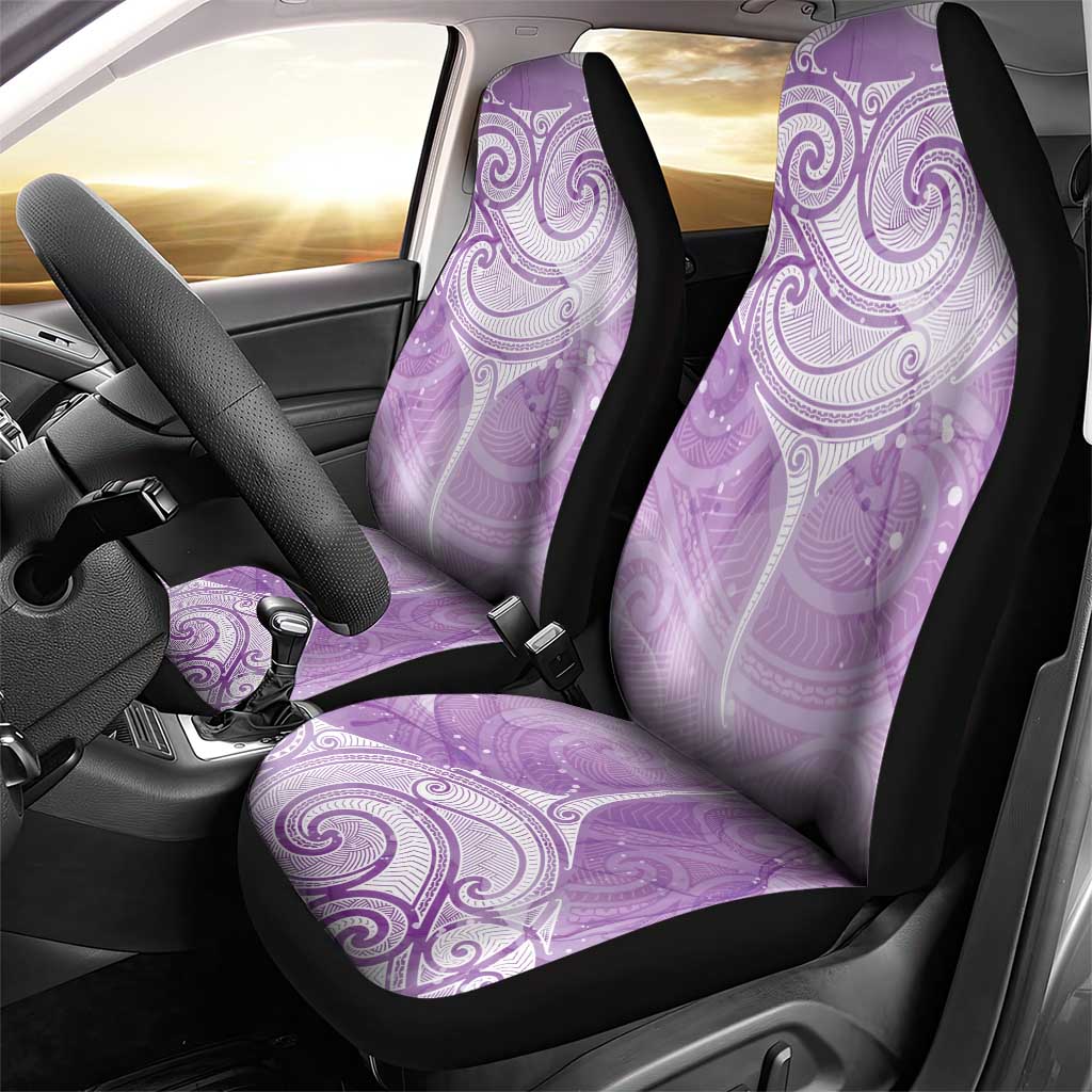 Epilepsy Awareness Maori Aotearoa Car Seat Cover Manta Ray - Purple Glaze - Aussie Hoodie