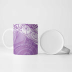 Epilepsy Awareness Maori Aotearoa Ceramic Mug Manta Ray - Purple Glaze - Aussie Hoodie