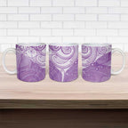 Epilepsy Awareness Maori Aotearoa Ceramic Mug Manta Ray - Purple Glaze - Aussie Hoodie