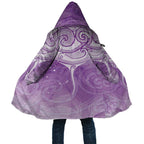 Epilepsy Awareness Maori Aotearoa Cloak Manta Ray - Purple Glaze - Aussie Hoodie
