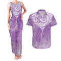 Epilepsy Awareness Maori Aotearoa Couples Matching Tank Maxi Dress and Hawaiian Shirt Manta Ray - Purple Glaze - Aussie Hoodie