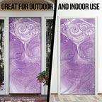 Epilepsy Awareness Maori Aotearoa Door Cover Manta Ray - Purple Glaze - Aussie Hoodie