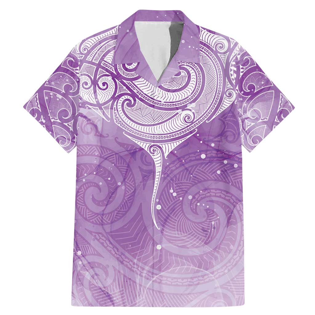 Epilepsy Awareness Maori Aotearoa Family Matching Mermaid Dress and Hawaiian Shirt Manta Ray - Purple Glaze - Aussie Hoodie