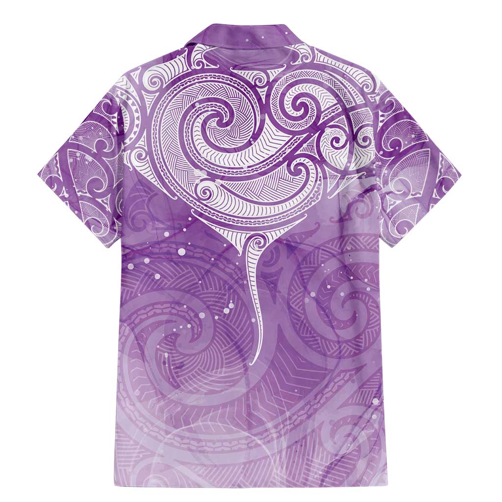 Epilepsy Awareness Maori Aotearoa Family Matching Mermaid Dress and Hawaiian Shirt Manta Ray - Purple Glaze - Aussie Hoodie
