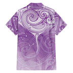 Epilepsy Awareness Maori Aotearoa Family Matching Mermaid Dress and Hawaiian Shirt Manta Ray - Purple Glaze - Aussie Hoodie