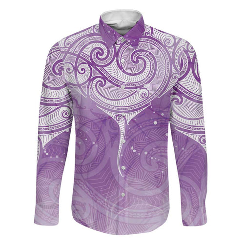 Epilepsy Awareness Maori Aotearoa Family Matching Mermaid Dress and Hawaiian Shirt Manta Ray - Purple Glaze - Aussie Hoodie