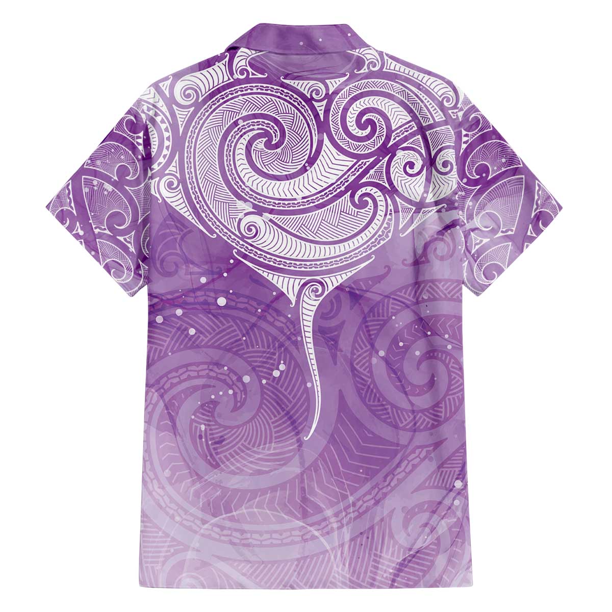 Epilepsy Awareness Maori Aotearoa Family Matching Off The Shoulder Long Sleeve Dress and Hawaiian Shirt Manta Ray - Purple Glaze - Aussie Hoodie