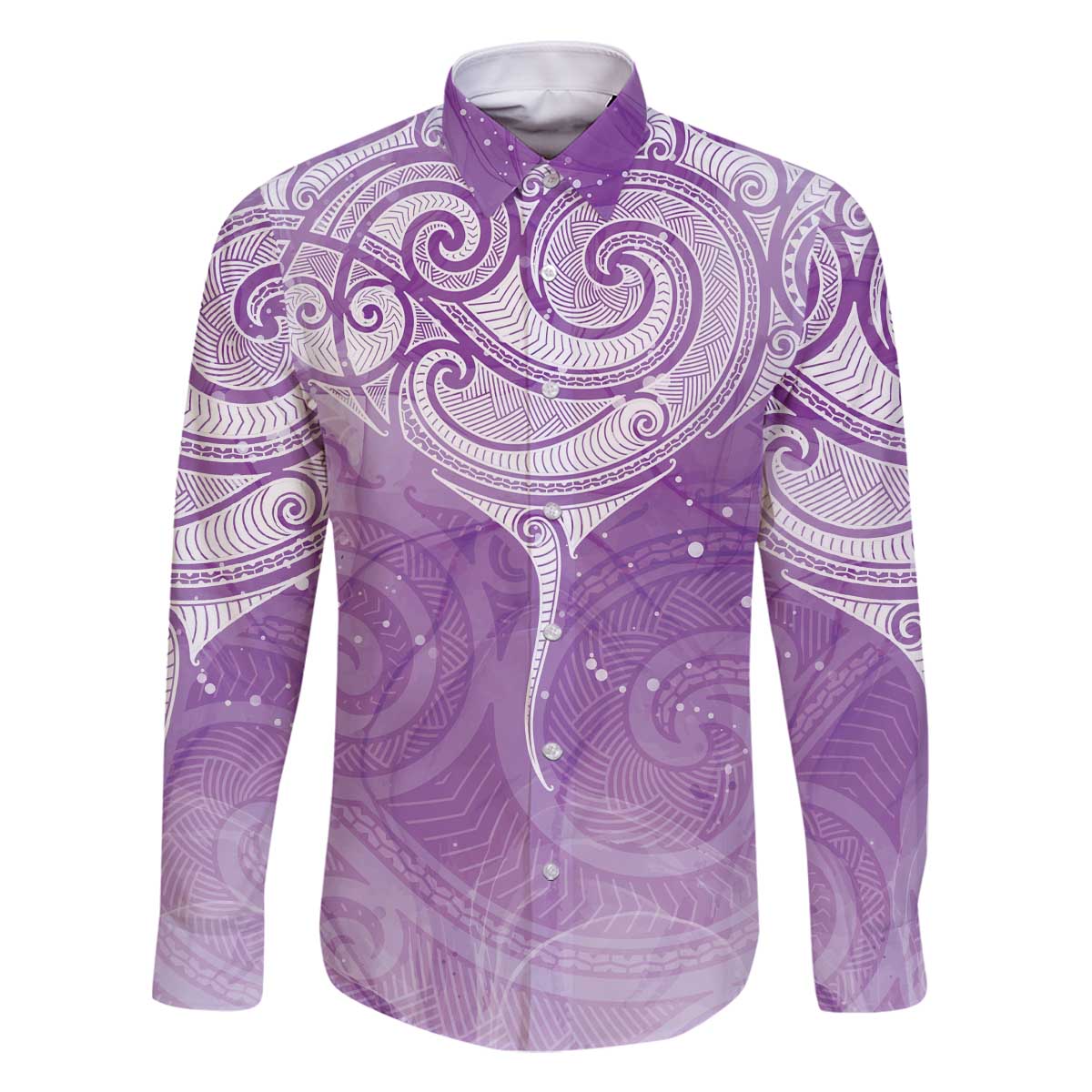 Epilepsy Awareness Maori Aotearoa Family Matching Off The Shoulder Long Sleeve Dress and Hawaiian Shirt Manta Ray - Purple Glaze - Aussie Hoodie