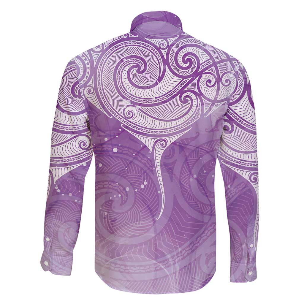 Epilepsy Awareness Maori Aotearoa Family Matching Summer Maxi Dress and Hawaiian Shirt Manta Ray - Purple Glaze - Aussie Hoodie