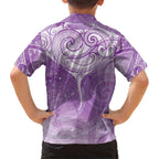 Epilepsy Awareness Maori Aotearoa Family Matching Tank Maxi Dress and Hawaiian Shirt Manta Ray - Purple Glaze - Aussie Hoodie