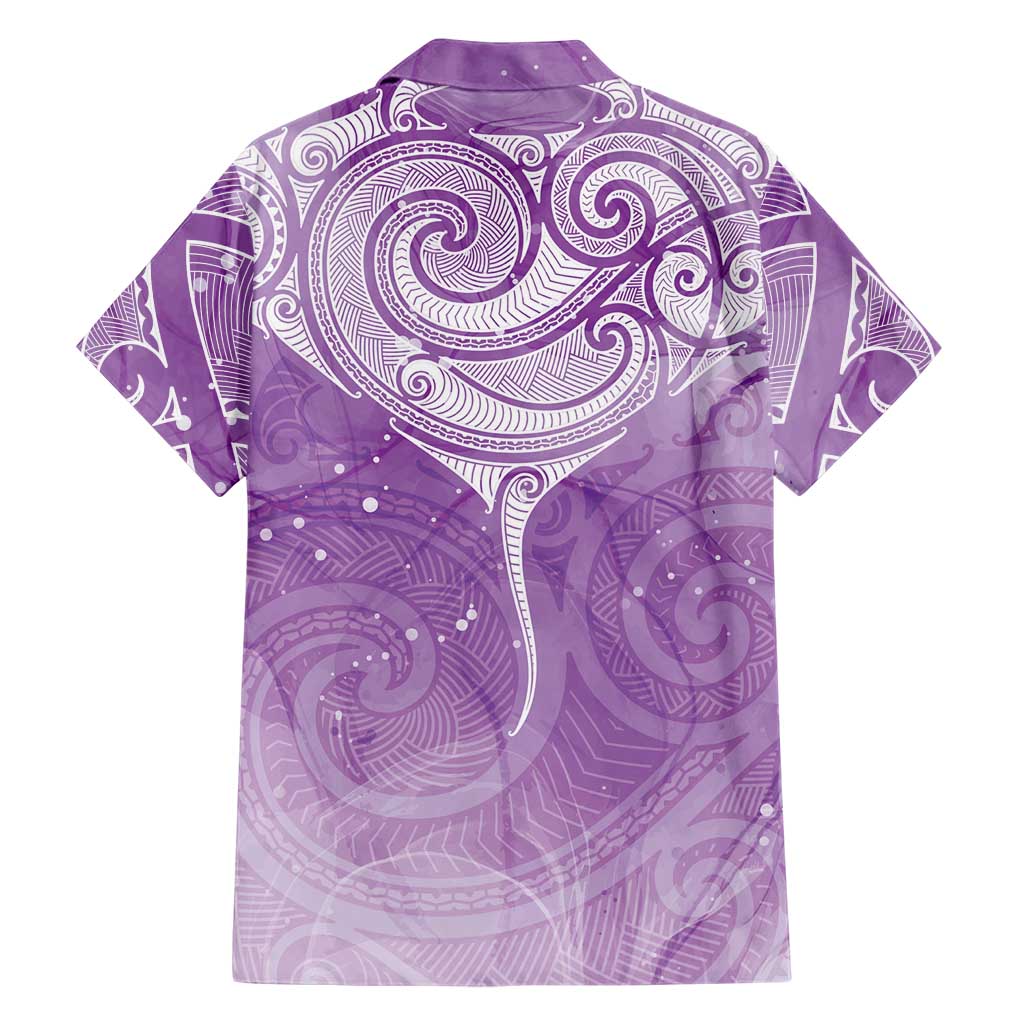 Epilepsy Awareness Maori Aotearoa Family Matching Tank Maxi Dress and Hawaiian Shirt Manta Ray - Purple Glaze - Aussie Hoodie