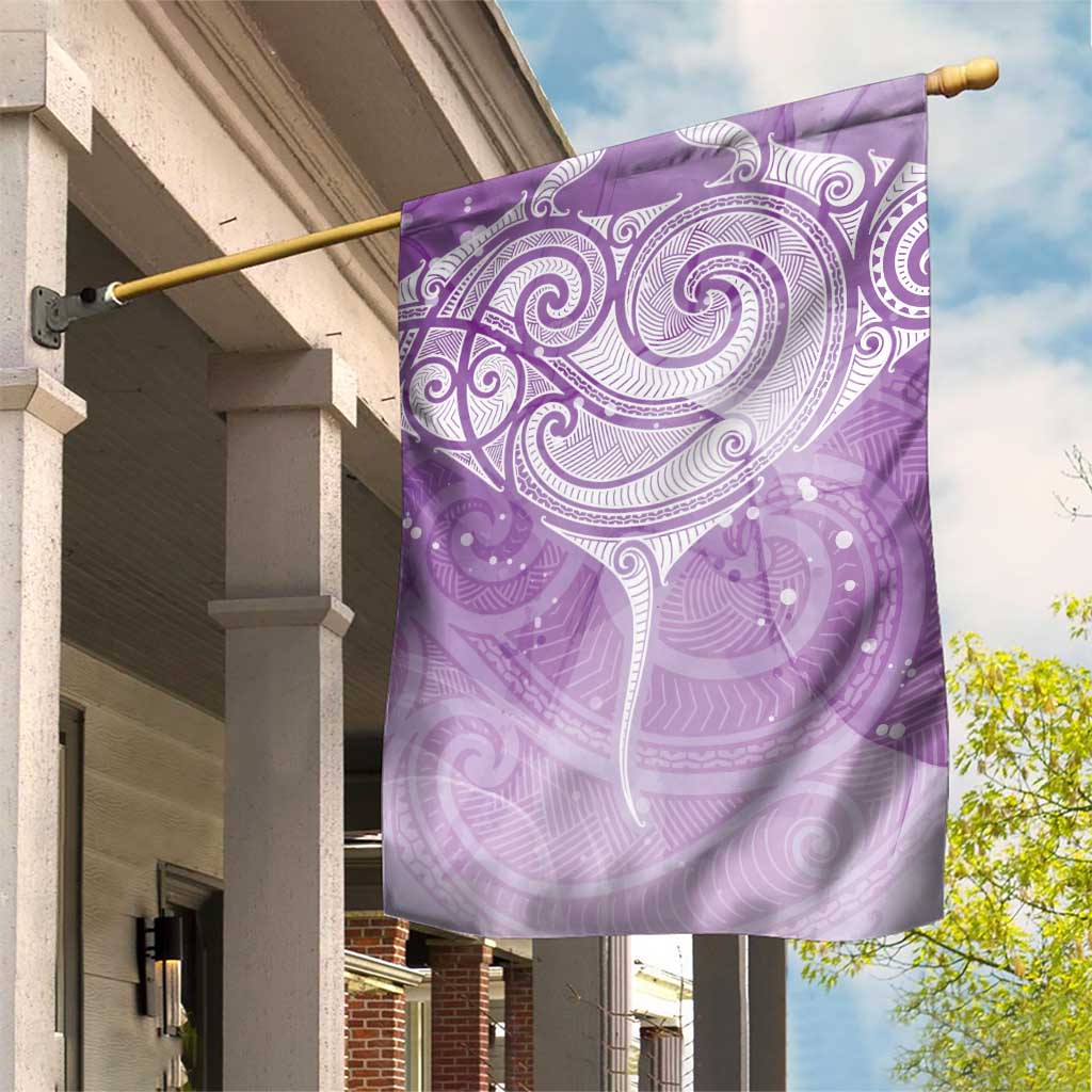 Epilepsy Awareness Maori Aotearoa Garden Flag Manta Ray - Purple Glaze - Aussie Hoodie