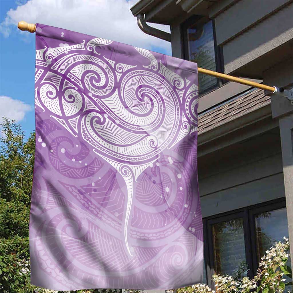 Epilepsy Awareness Maori Aotearoa Garden Flag Manta Ray - Purple Glaze - Aussie Hoodie