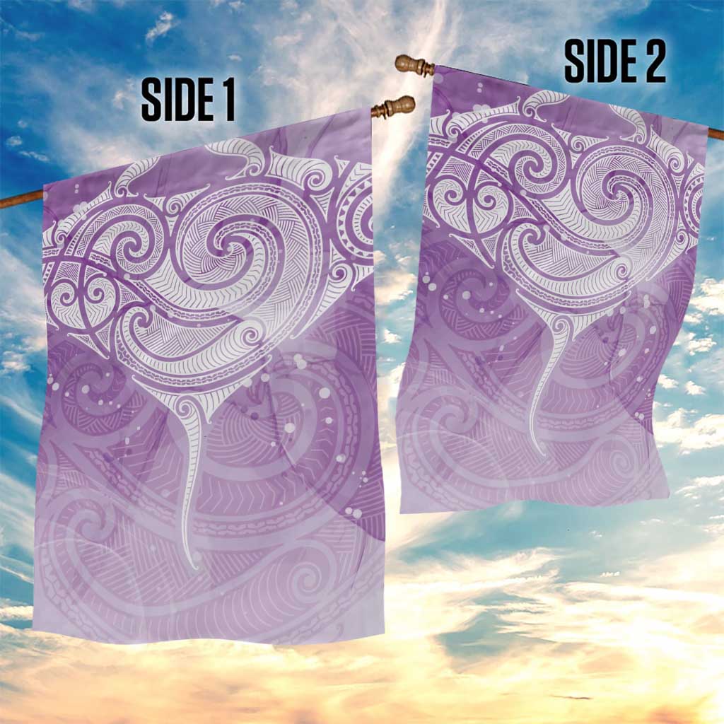Epilepsy Awareness Maori Aotearoa Garden Flag Manta Ray - Purple Glaze - Aussie Hoodie