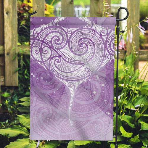 Epilepsy Awareness Maori Aotearoa Garden Flag Manta Ray - Purple Glaze - Aussie Hoodie