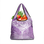 Epilepsy Awareness Maori Aotearoa Grocery Bag Manta Ray - Purple Glaze - Aussie Hoodie