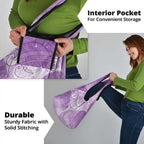 Epilepsy Awareness Maori Aotearoa Grocery Bag Manta Ray - Purple Glaze - Aussie Hoodie