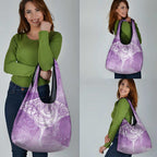Epilepsy Awareness Maori Aotearoa Grocery Bag Manta Ray - Purple Glaze - Aussie Hoodie