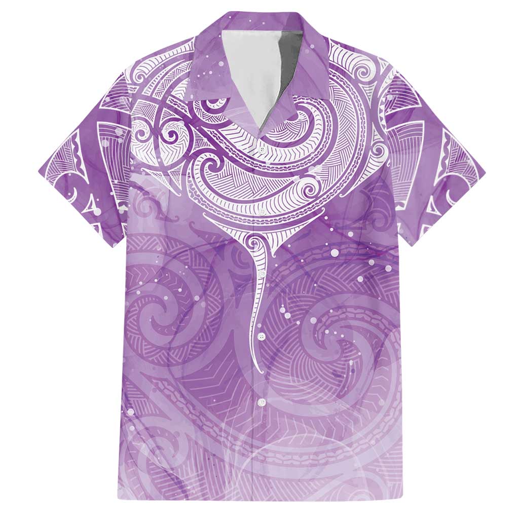 Epilepsy Awareness Maori Aotearoa Hawaiian Shirt Manta Ray - Purple Glaze - Aussie Hoodie