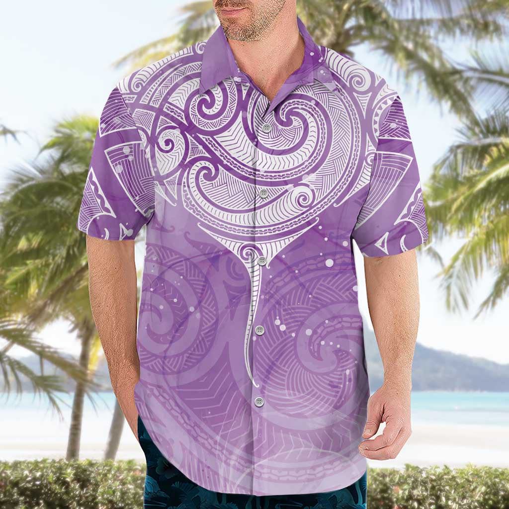 Epilepsy Awareness Maori Aotearoa Hawaiian Shirt Manta Ray - Purple Glaze - Aussie Hoodie
