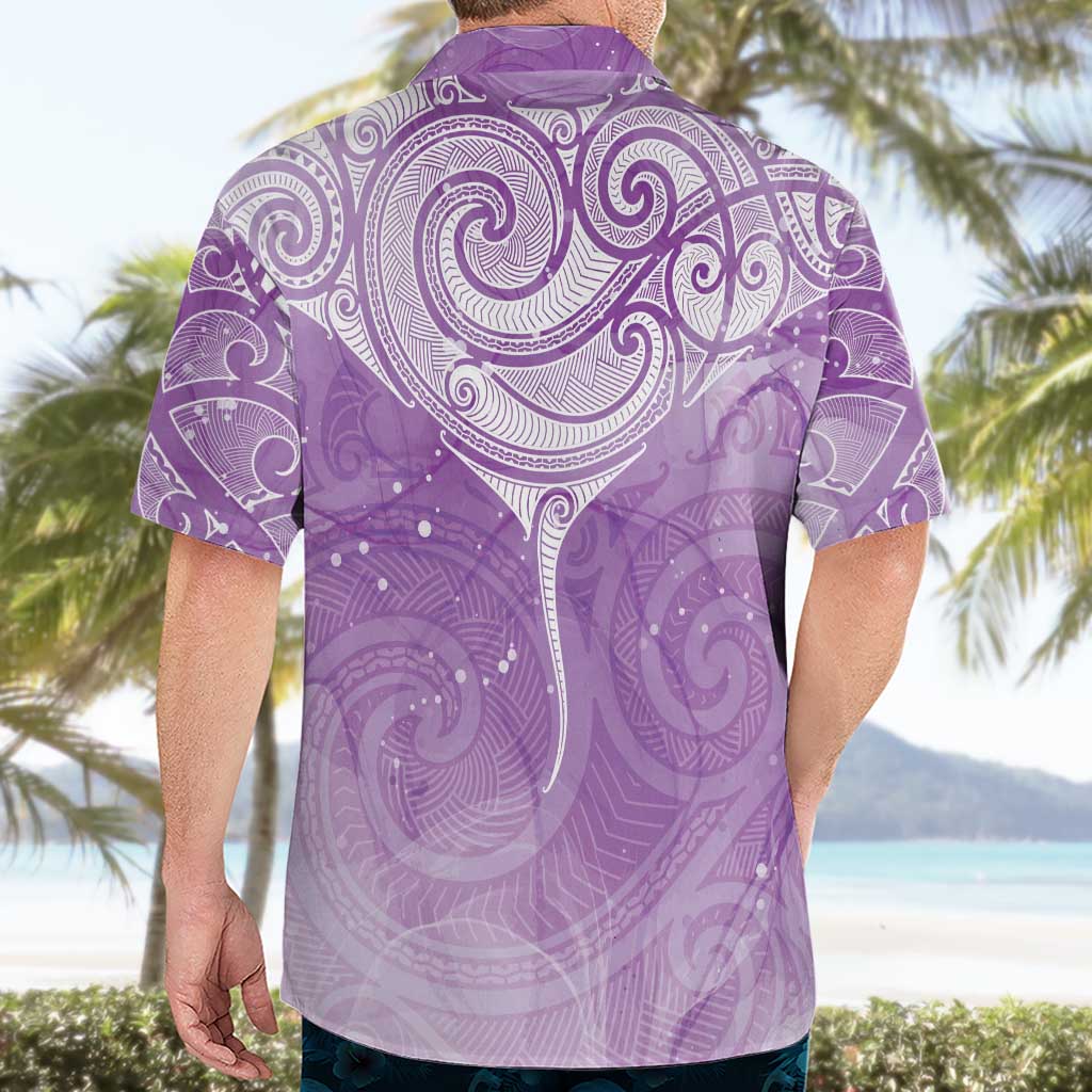Epilepsy Awareness Maori Aotearoa Hawaiian Shirt Manta Ray - Purple Glaze - Aussie Hoodie
