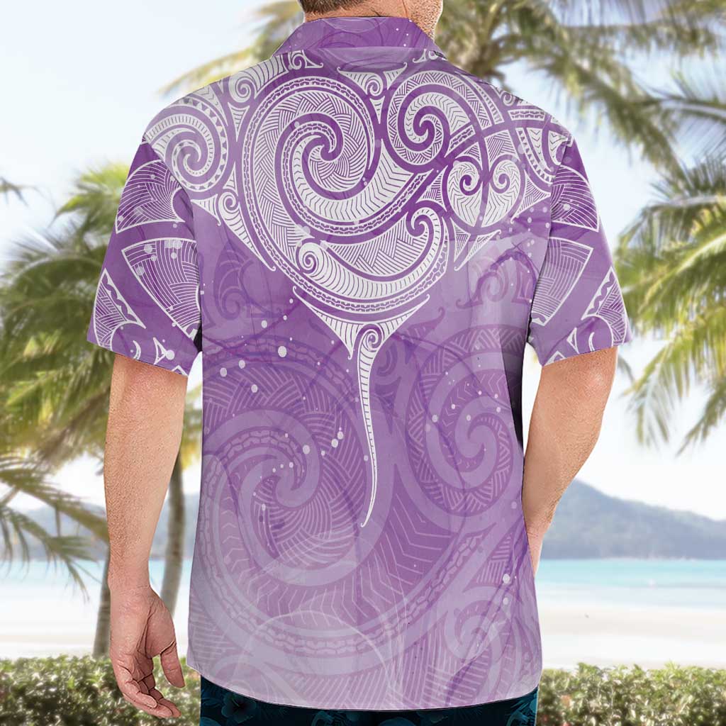 Epilepsy Awareness Maori Aotearoa Hawaiian Shirt Manta Ray - Purple Glaze - Aussie Hoodie