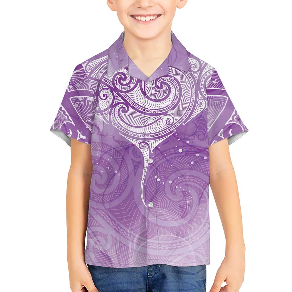 Epilepsy Awareness Maori Aotearoa Hawaiian Shirt Manta Ray - Purple Glaze - Aussie Hoodie