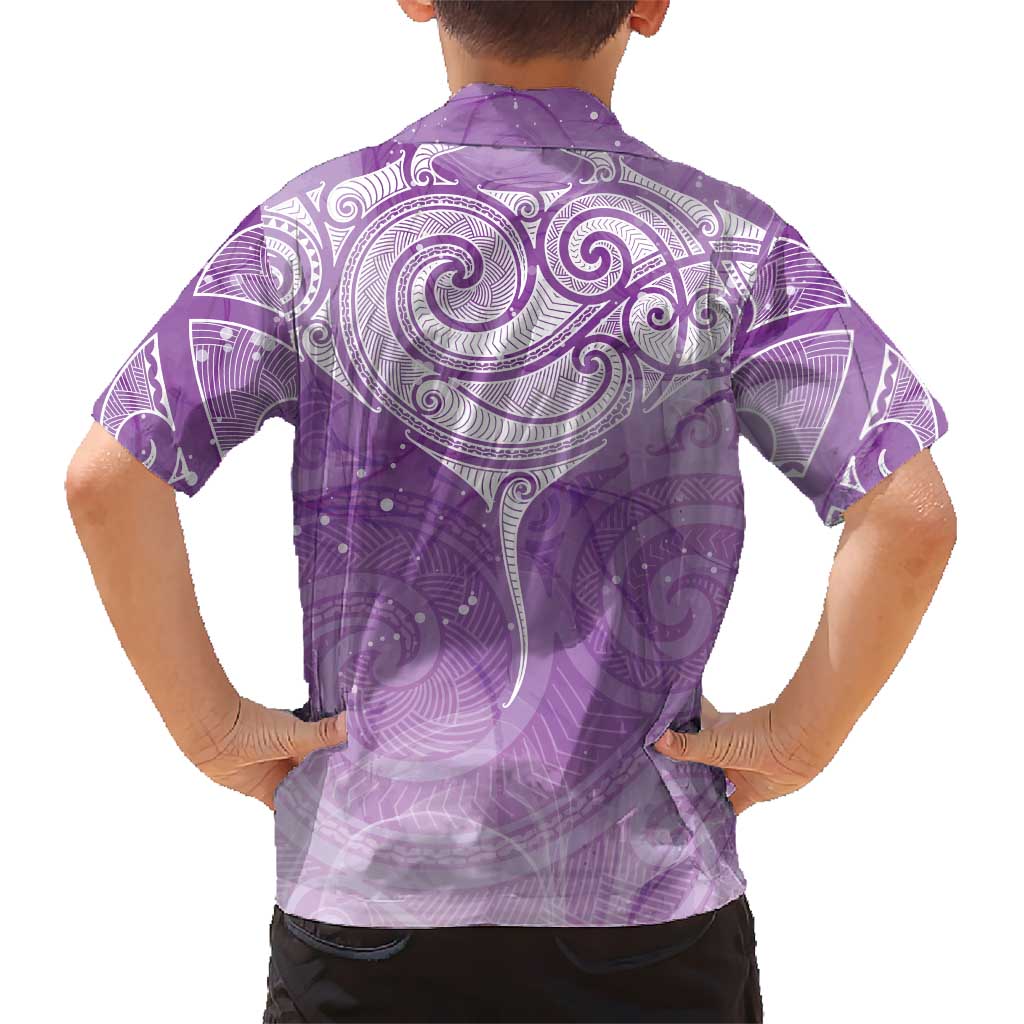 Epilepsy Awareness Maori Aotearoa Hawaiian Shirt Manta Ray - Purple Glaze - Aussie Hoodie
