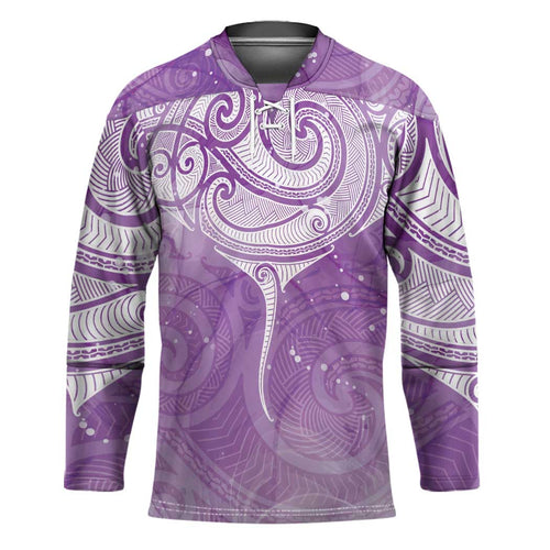 Epilepsy Awareness Maori Aotearoa Hockey Jersey Manta Ray - Purple Glaze - Aussie Hoodie