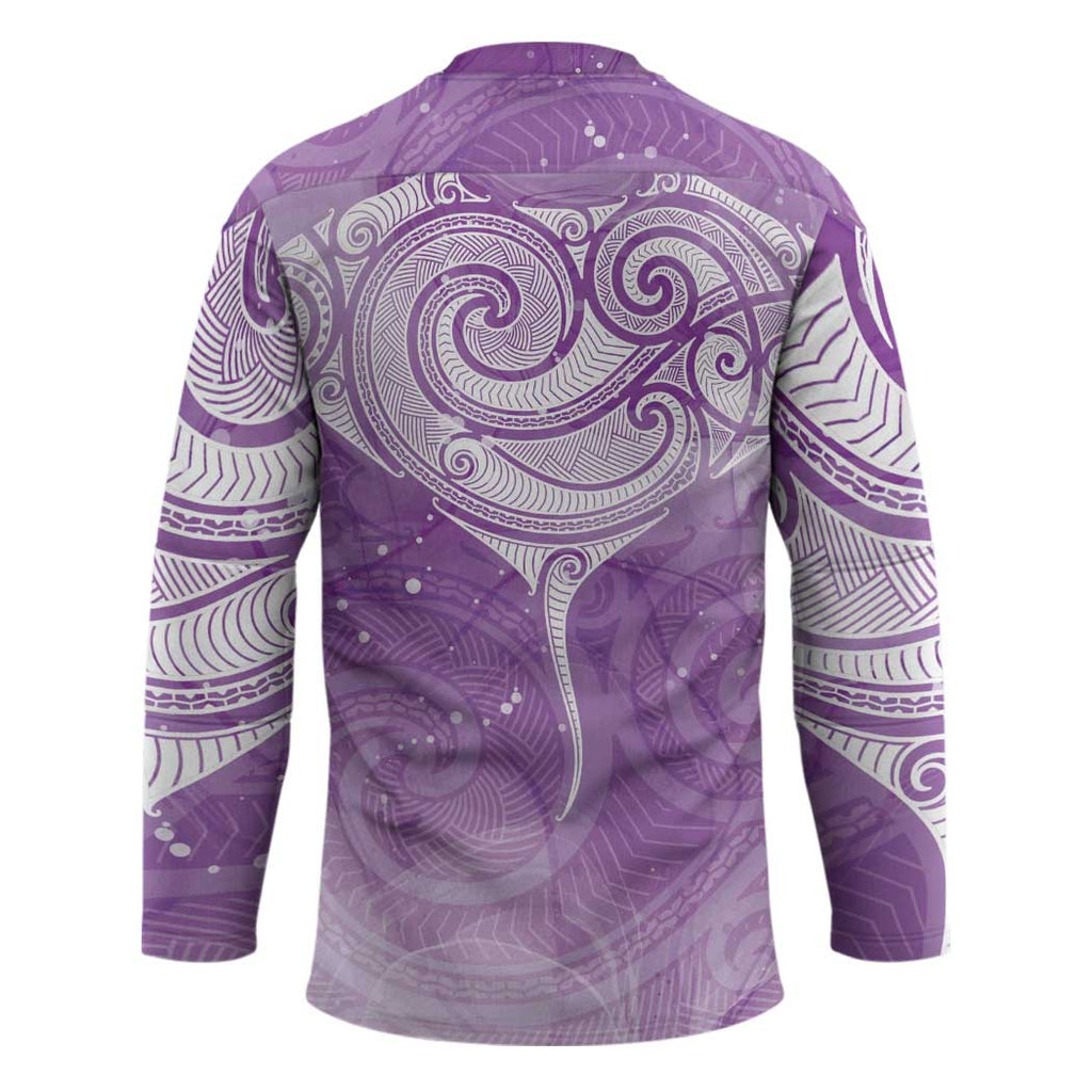 Epilepsy Awareness Maori Aotearoa Hockey Jersey Manta Ray - Purple Glaze - Aussie Hoodie