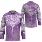 Epilepsy Awareness Maori Aotearoa Hockey Jersey Manta Ray - Purple Glaze - Aussie Hoodie