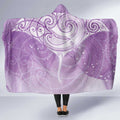 Epilepsy Awareness Maori Aotearoa Hooded Blanket Manta Ray - Purple Glaze - Aussie Hoodie