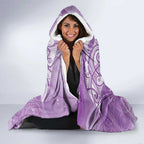 Epilepsy Awareness Maori Aotearoa Hooded Blanket Manta Ray - Purple Glaze - Aussie Hoodie