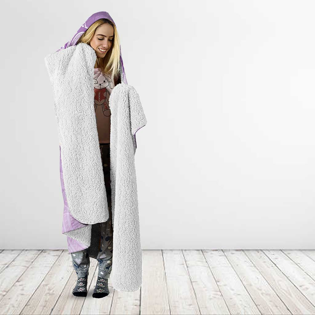 Epilepsy Awareness Maori Aotearoa Hooded Blanket Manta Ray - Purple Glaze - Aussie Hoodie