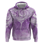 Epilepsy Awareness Maori Aotearoa Hoodie Manta Ray - Purple Glaze - Aussie Hoodie