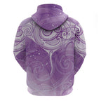 Epilepsy Awareness Maori Aotearoa Hoodie Manta Ray - Purple Glaze - Aussie Hoodie