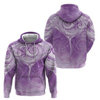 Epilepsy Awareness Maori Aotearoa Hoodie Manta Ray - Purple Glaze - Aussie Hoodie