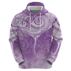Epilepsy Awareness Maori Aotearoa Hoodie Manta Ray - Purple Glaze - Aussie Hoodie