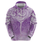 Epilepsy Awareness Maori Aotearoa Hoodie Manta Ray - Purple Glaze - Aussie Hoodie