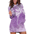 Epilepsy Awareness Maori Aotearoa Hoodie Dress Manta Ray - Purple Glaze - Aussie Hoodie